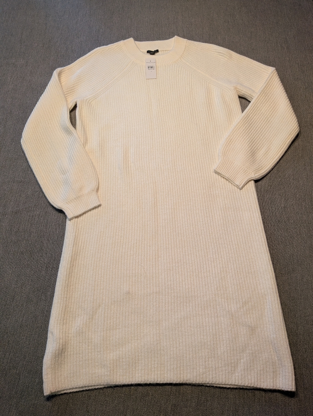 Ann Taylor Beige Size S  Knit Turtleneck Sweater Dress Long Sleeve